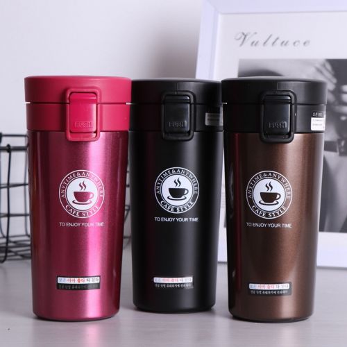 Double Stainless Steel Leak-Proof Thermos Coffee Mug