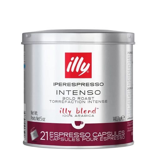 illy Coffee, Intenso iperEspresso Capsule, Compatible with illy iperEspresso Machines, (21 ct), 140.7g (packaging may Vary)