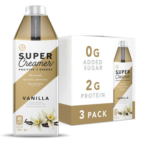 Kitu Super Coffee Keto Coffee Creamer | 0g Added Sugar, 2g Protein, 40 Calories [Vanilla] 25.4 Fl Oz, 3 Pack