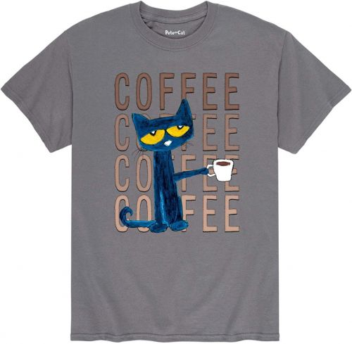 Pete The Cat Pete with Coffee - Men's Short Sleeve Graphic T-Shirt