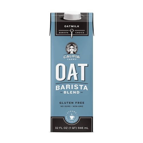Califia Farms - Oat Milk, Unsweetened Barista Blend, 32 Oz (Pack of 6) | Shelf Stable | Non Dairy Milk | Creamer | Vegan | Plant Based | Gluten-Free | Non-GMO