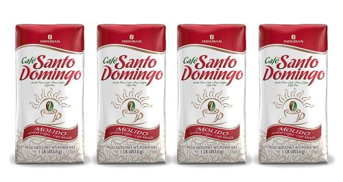 SANTO DOMINGO COFFEE, 16 OZ BAG - 4 PACK, GROUND COFFEE - PRODUCT FROM THE DOMINICAN REPUBLIC