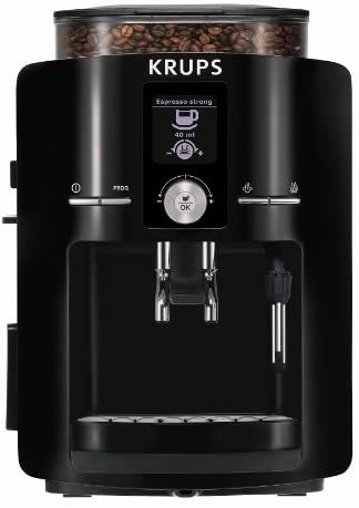 KRUPS EA8250 Fully Auto Espresso Machine, Espresso Maker, Burr Grinder, 60 Ounce, Black
